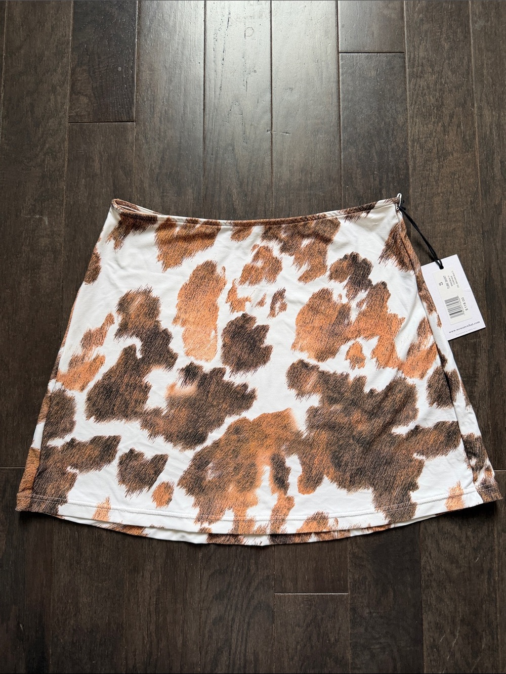 NWT WeWoreWhat Cow Print Mini Skirt